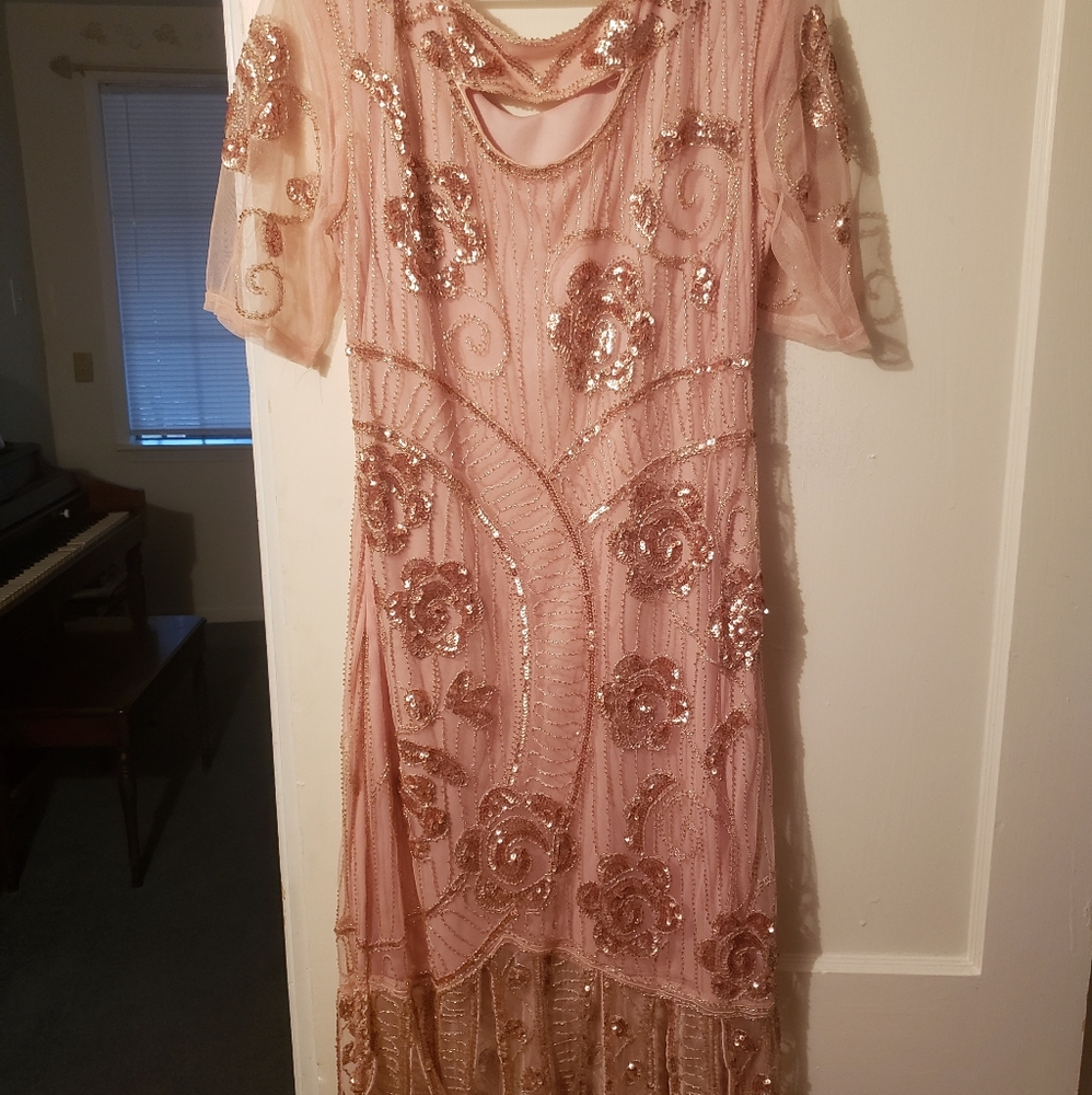 Rose gold party dress